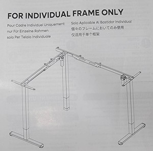 READ DESCRIPTION  Height-Adjustable Desk Frame  H103212AUS-JZWT  Bestier  Est. Retail $130