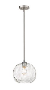Chloe 1-Light Pendant (Brushed Nickel)  Z-Lite  Model 490P10-BN  Est. Retail $172