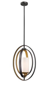 Ashling 1-Light Pendant (Bronze  Gold)  Z-Lite  Model 6004MP-BZGD  Est. Retail $202