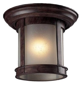 1-Light Outdoor Flush Mount (Weathered Bronze)  Z-Lite  Model 514F-WB  Est. Retail $115