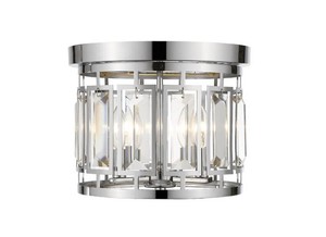 Mersesse 3-Light Flush Mount  Z-Lite  Model 6007F-CH  Est. Retail $388