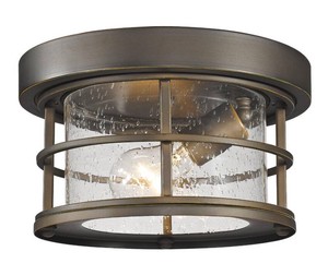 Exterior Additions 10-Inch Outdoor Flush Mount (Oil Rubbed Bronze)  Z-Lite  Model 555F-ORB  Est. Retail $138
