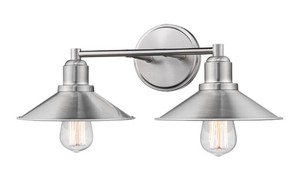 Casa 2-Light 18-Inch Bath Vanity Light (Brushed Nickel)  Z-Lite  Model 613-2V-BN  Est. Retail $180
