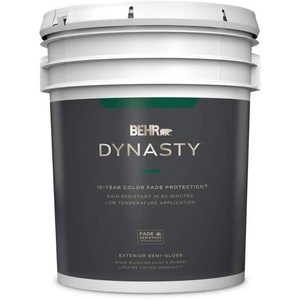 Dynasty Black Deep Base Semi-Gloss Exterior Stain-Blocking Paint &amp Primer, 5 Gallon  Behr  Model 565305  Est. Retail $378