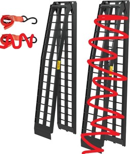 READ DESCRIPTION  10 ft. Aluminum Folding Loading Ramp, Single Ramp  Karl home  Est. Retail $139