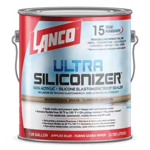 READ DESCRIPTION  Ultra Siliconizer Acrylic Elastomeric Roof Sealer, Pail  Lanco