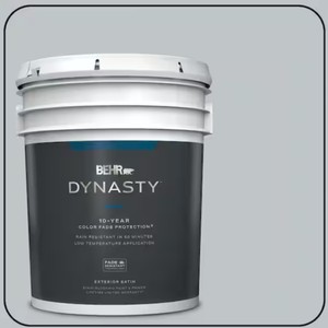 Dynasty Galactic (N510-2) Ultra Pure White Satin Exterior Paint &amp Primer, 5 Gallon  Behr  Model 9650  Est. Retail $368