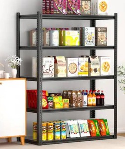 READ DESCRIPTION  5-Tier Metal Storage Shelf Unit, 36 x 18 x 72 in., Black  BOZTIY  Est. Retail $107