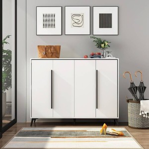 READ DESCRIPTION  White Sideboard  Shoe Storage Cabinet  FUFU&GAGA  Model KF250016US-01YZ-001  Est. Retail $240