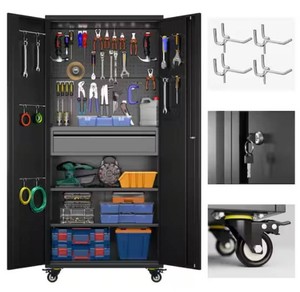 READ DESCRIPTION  Metal Storage Cabinet  30 in X 71 in x 15 in Kaikeeqli  Model GMYW-053B  Est. Retail $358