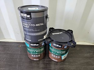 READ DESCRIPTION  3 Gallon Bundle  Behr Direct to Metal  Stain  Stain  Est. Retail $150