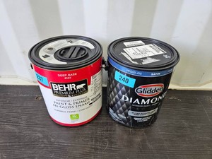 READ DESCRIPTION  2 Gallon Paint Bundle  1 Gallon Rumors (MQ1-15)  1 Gallon Vanilla Milkshake (PPG1015-1)  Behr  Glidden