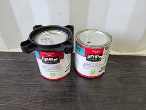 2 Quarts Premium Plus Cracked Pepper (PPU18-01) Hi-Gloss InteriorExterior Paint &amp Primer  Behr  Model 815304