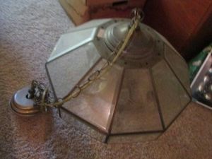 Vintage glass pane style hanging lamp