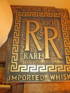 Carved Canadian imported Whisky Rich & Rare wall decor