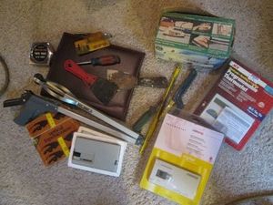 Thermostats, optical tape measure, misc hand tools and more