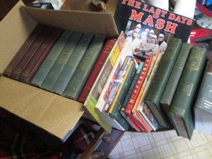 Vintage Crowned Masterpieces of literature books, automotive books and other reading materials