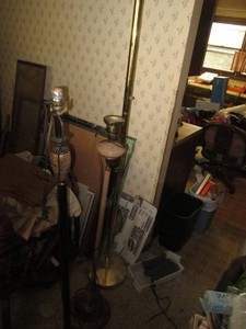 (3) Decorative metal freestanding floor lamps (tallest approx 6ft)