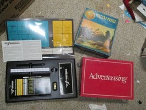Vintage games and jigsaw puzzle