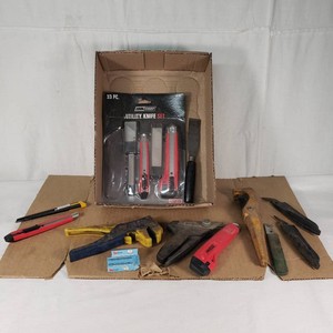 Tool Shop Utility Knife Set, Pipe Cutters, and Other Tools