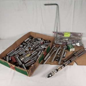 Lot of Hand Tools Including Thorsen Ratchets and Sockets - 38 Drive including a bag of Metric
