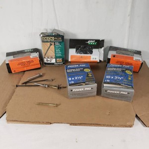 Lot of Hillman and Grip Fast Screws Including Deck Plus and Power Pro