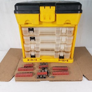 Yellow and Black Tool Organizer with Bit Sets