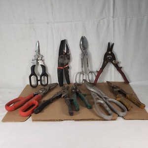 Lot of Hand Tools Including Tin Snips and Shears