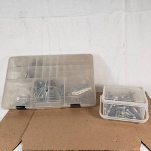Lot of Hardware Items Including Bolts, Washers, and Nuts