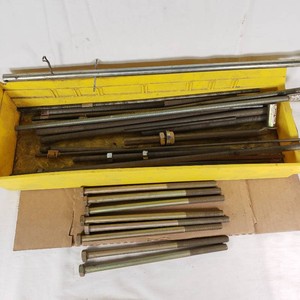Threaded Rods and Bolts Assortment in Yellow Storage Box