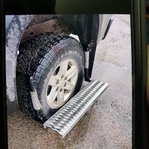 Truck Wheel Step Attachment and Rubber Mat