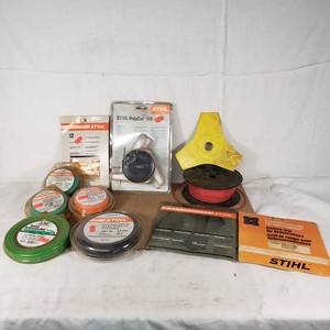 Stihl Brushcutter Accessory Lot including PolyCut, Trimmer Line, and Cutting Blades