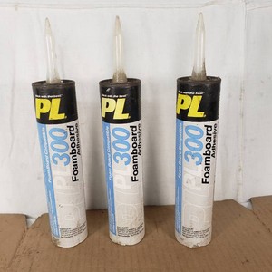 Lot of 3 PL 3000 Foamboard Adhesive