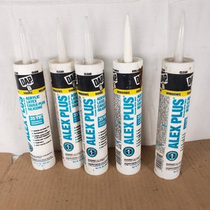 Lot of 5 DAP Alex Plus Acrylic Latex Caulk Tubes Set