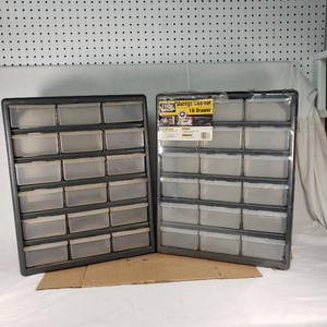Lot of 2 Tool Shop 18-Drawer Storage Cabinet