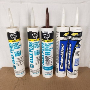DAP Alex Plus and White Lightning Acrylic Latex Caulk Lot