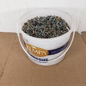 Bucket of Mixed Screws and Hardware