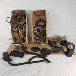 Lot of Automotive Wiring and Bracket Parts