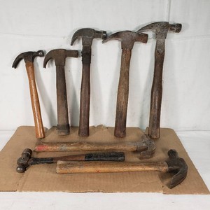 Lot of Hammers Including Ball Peen and Claw Hammers