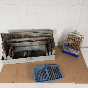 Drill Bit Sets with Metal Case and Titanium Drill Bits - Sets are not totally complete