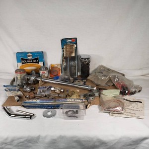Plumbing parts including Valve, Hanger Strap, Wax Ring, Oatey Clear Primer and More