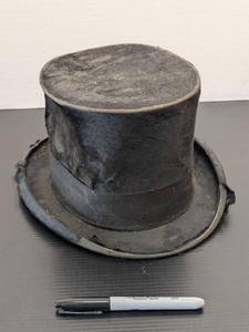 Antique Dunlap & Co Silk Plush Top Hat R.A. Lanpher St Paul See Photos