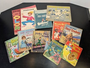 Vintage Childrens Picture Book Lot Little Golden Books Whitman Disney