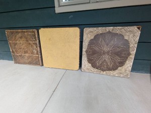 Vintage Samson Folding Card Tables Mixed Patterns Woodgrain Vinyl