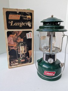 Coleman 220J Double Mantle Lantern w Box Mantles Papers 1176