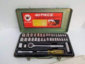 Buffalo Brand 40 Piece SAE Metric Socket Set No. 230240 Japan
