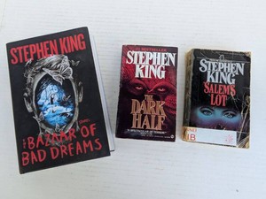 Stephen King Horror Book Set Bazaar of Bad Dreams Dark Half Salems Lot