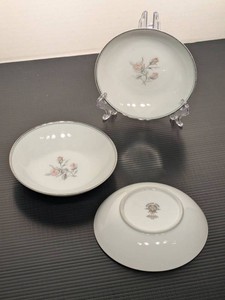 Noritake Margot 5605 China Dessert Bowls Japan Pink Rose Set of 3