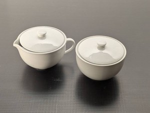 Crate & Barrel Epoch Creamer and Covered Sugar Bowl Japan
