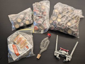 Vintage Home Brewing Supply Lot Caps Capper Airlock Tubing Additives